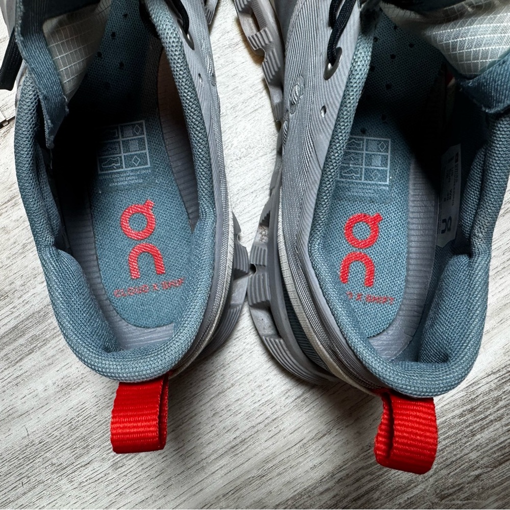 On Running Women’s Athletic Shoes in Gray and Red - Picture 6 of 6